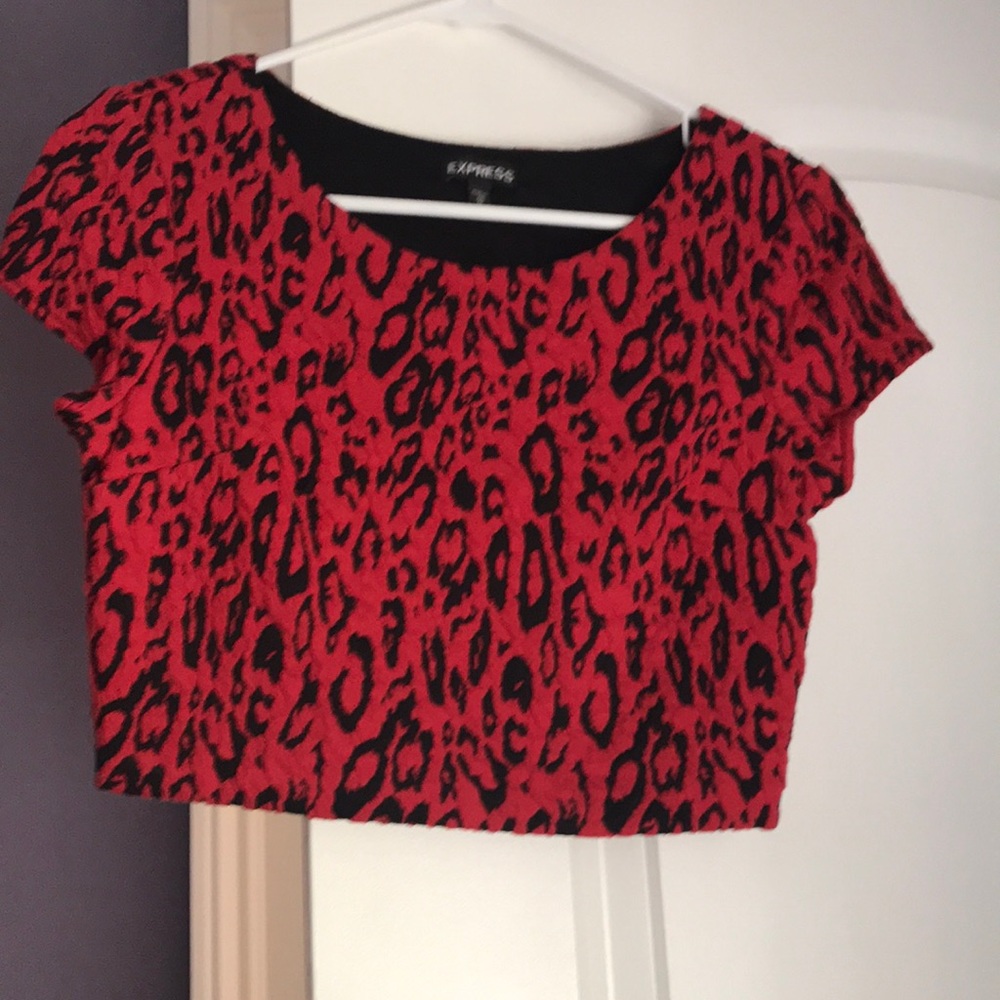 Leopard crop top